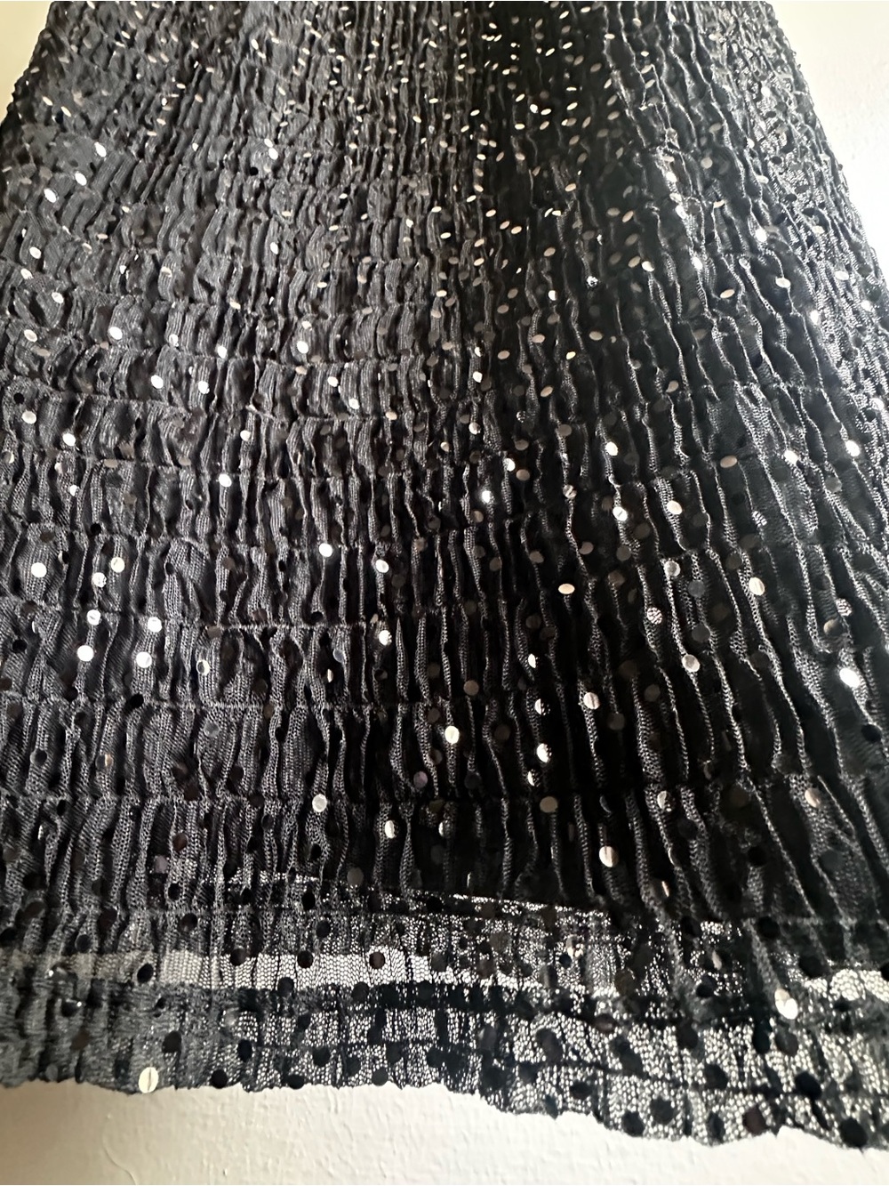 Ralph Lauren Black Sequin V-Neck Midi Cocktail Dress - Picture 6 of 8